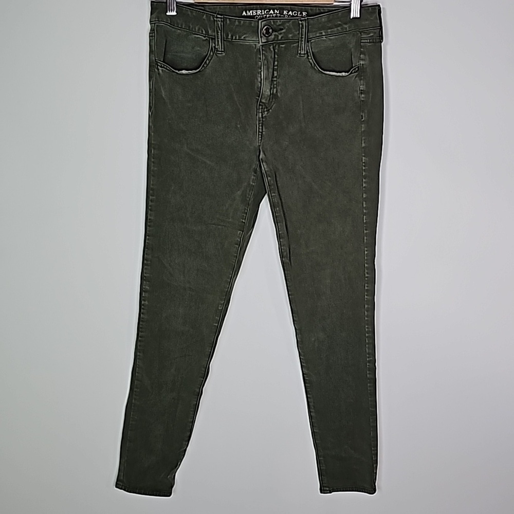 American Eagle Green size 8 360 super stretch jeggings